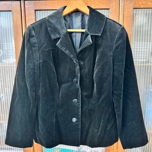 Vintage Laura Ashley Black Velvet Blazer – Size 10